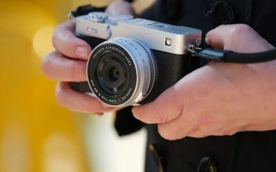 Fujifilm X-E5 compact mirrorless camera with retro design