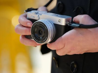 Fujifilm X-E5 compact mirrorless camera with retro design