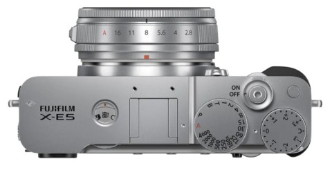 Fujifilm X-E5 compact mirrorless camera with retro design